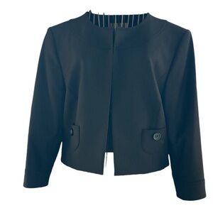 Alex Marie black diamond print cropped blazer.